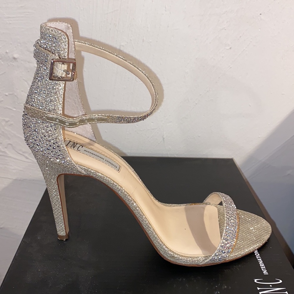 Silver diamond heels